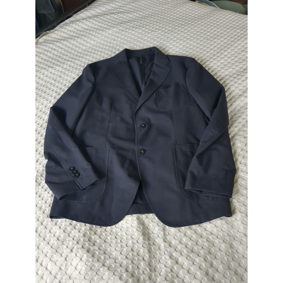 Slowear Teknosartorial Japan 2B Jacket‎ Blazer Sport Coat Sz 48 Navy Blue Career
